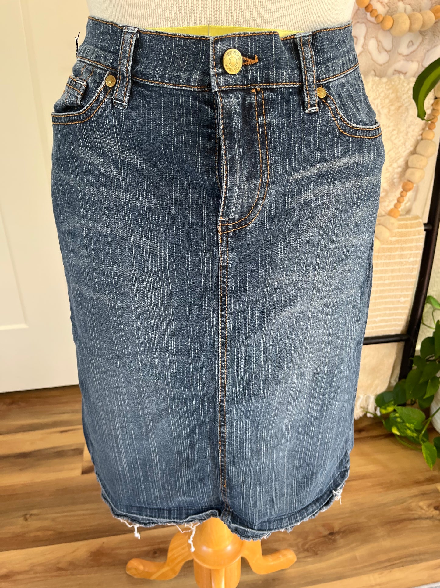 Pierre Cara Denim Skirt