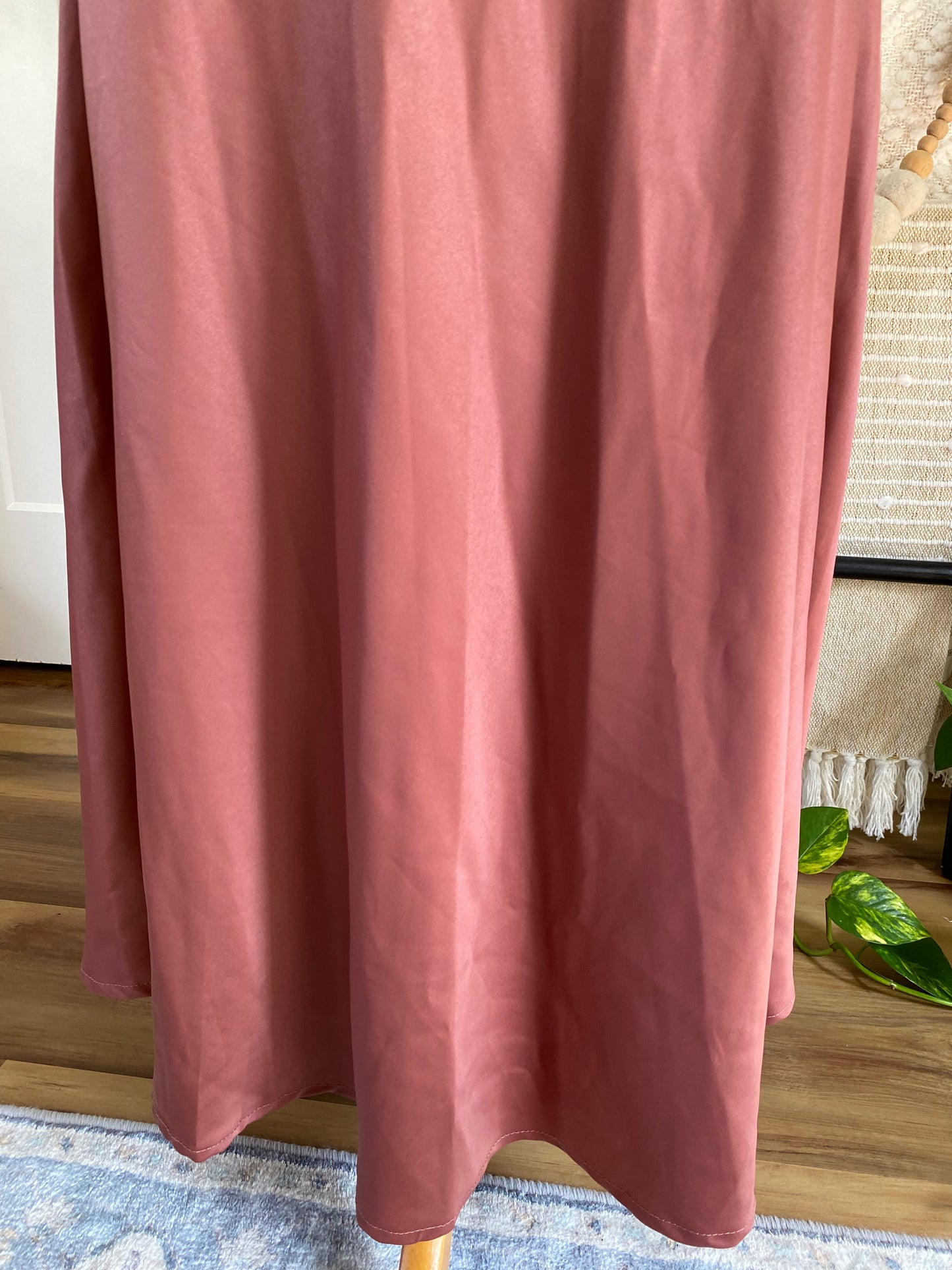 Shein Dusty Rose Slip Skirt