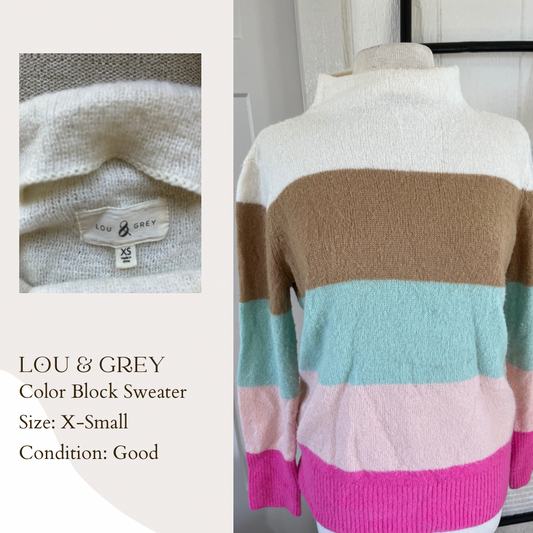 Lou & Grey Color Block Sweater