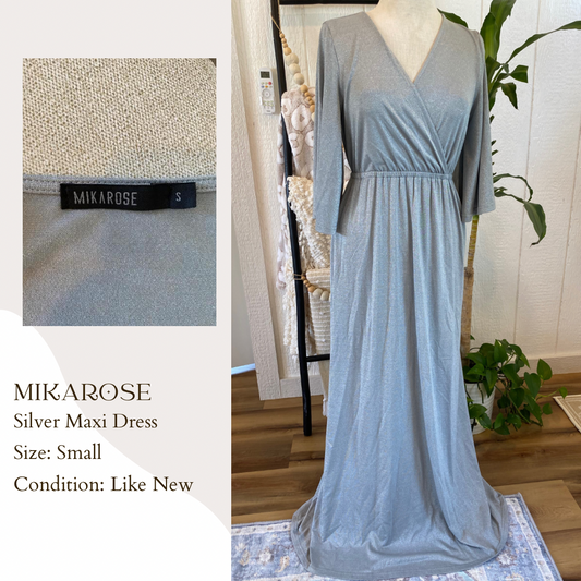 Mikarose Silver Maxi Dress