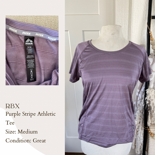 RBX Purple Stripe Athletic Tee