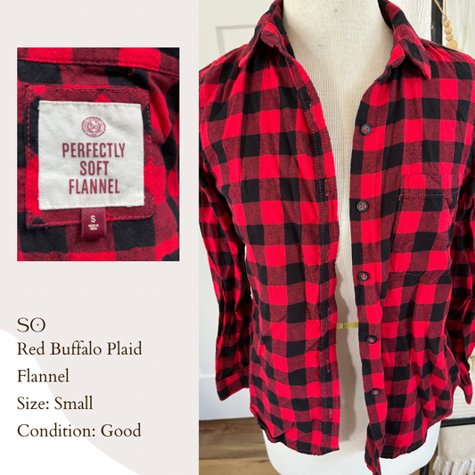 SO Red Buffalo Plaid Flannel