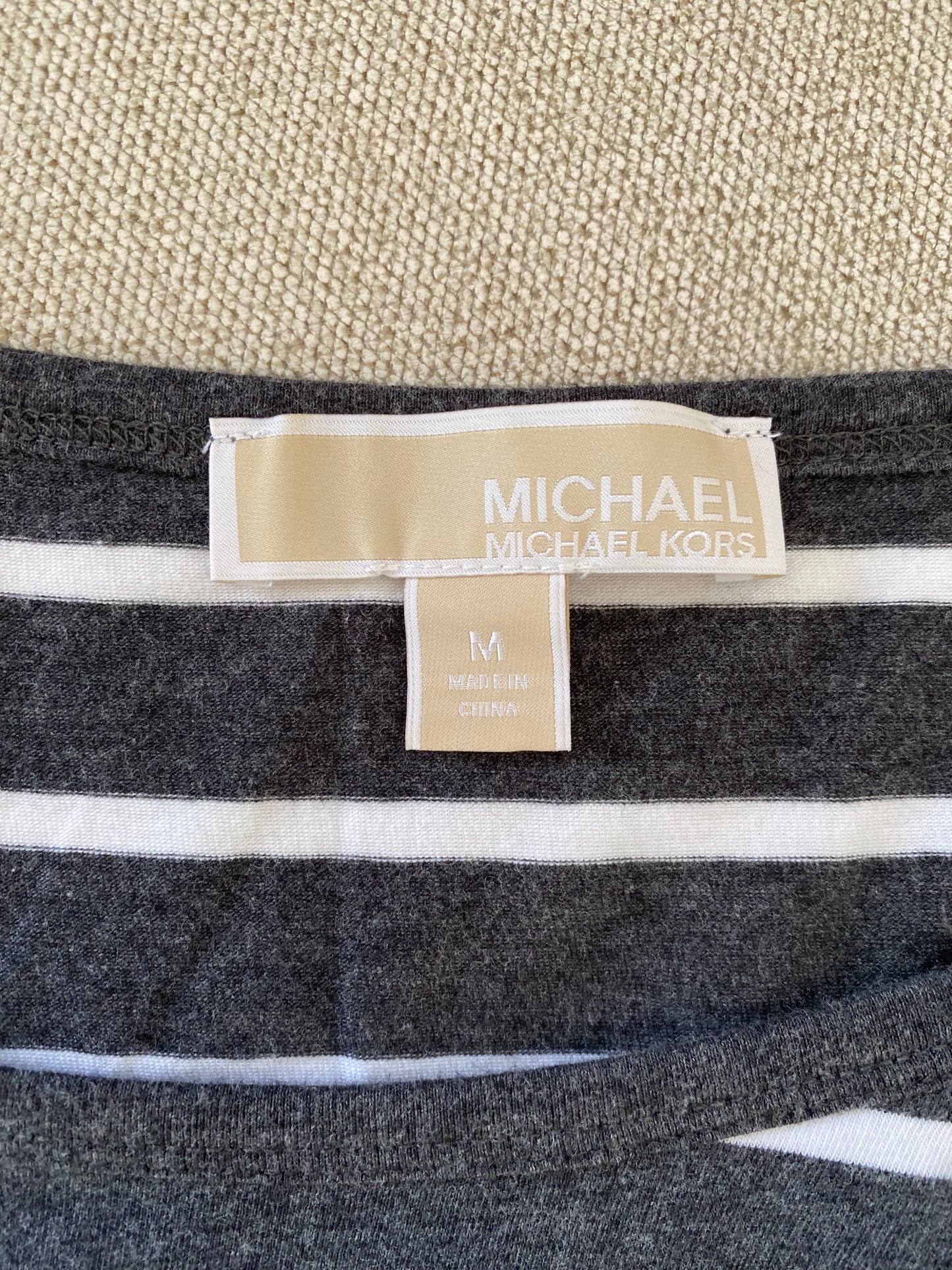 Michael Kors Gray Stripe Top