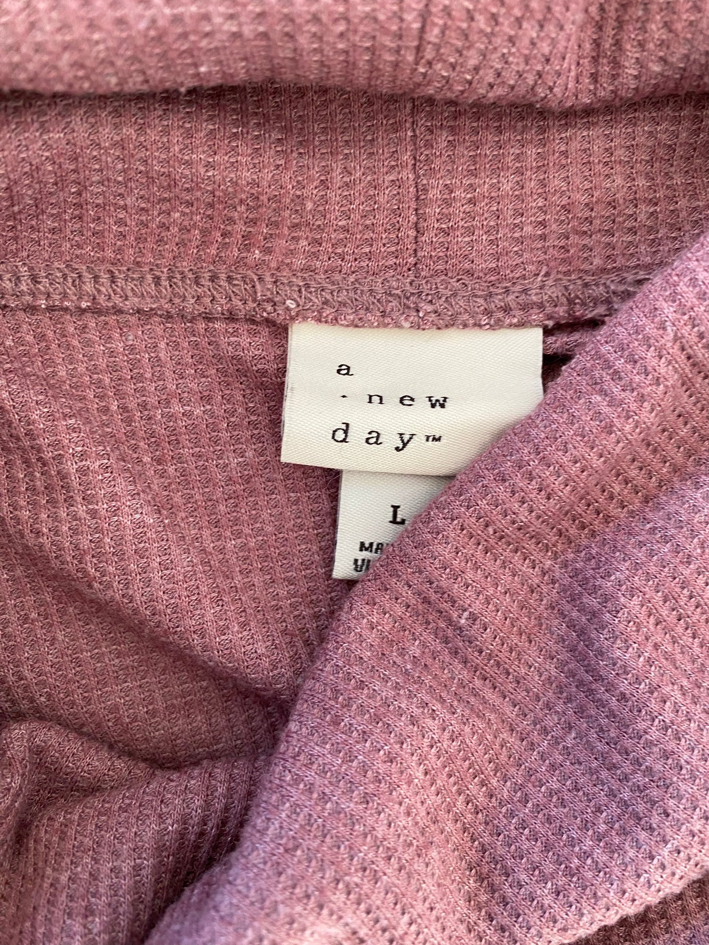 A New Day Dusty Rose Waffle Knit Sweatshirt