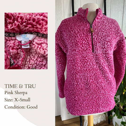 Time & Tru Pink Sherpa