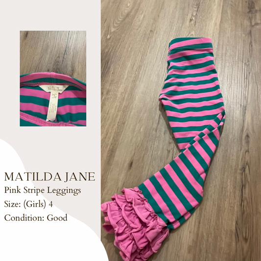 Matilda Jane Pink Stripe Leggings