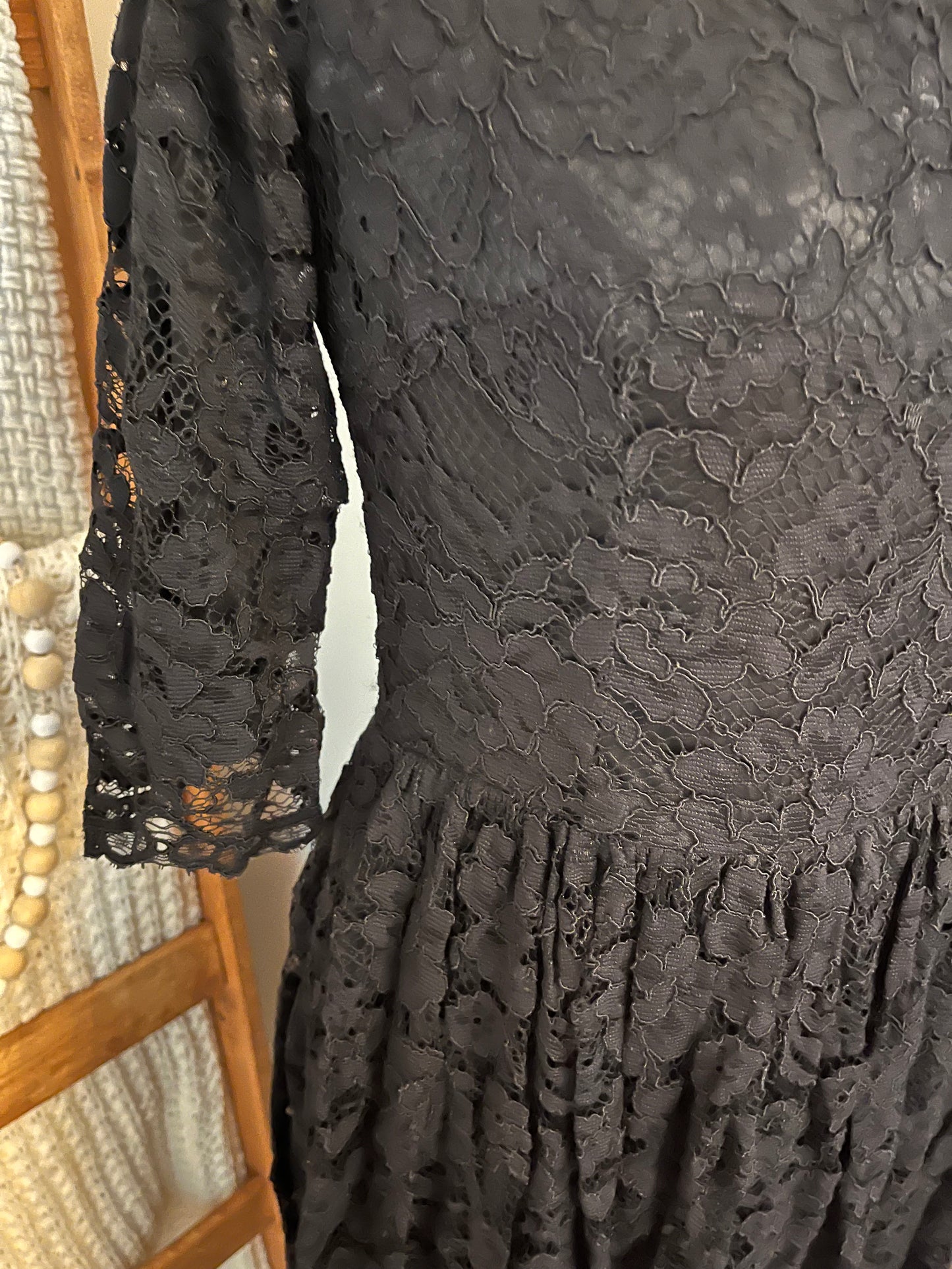 Dainty Jewels Black Lace Dress