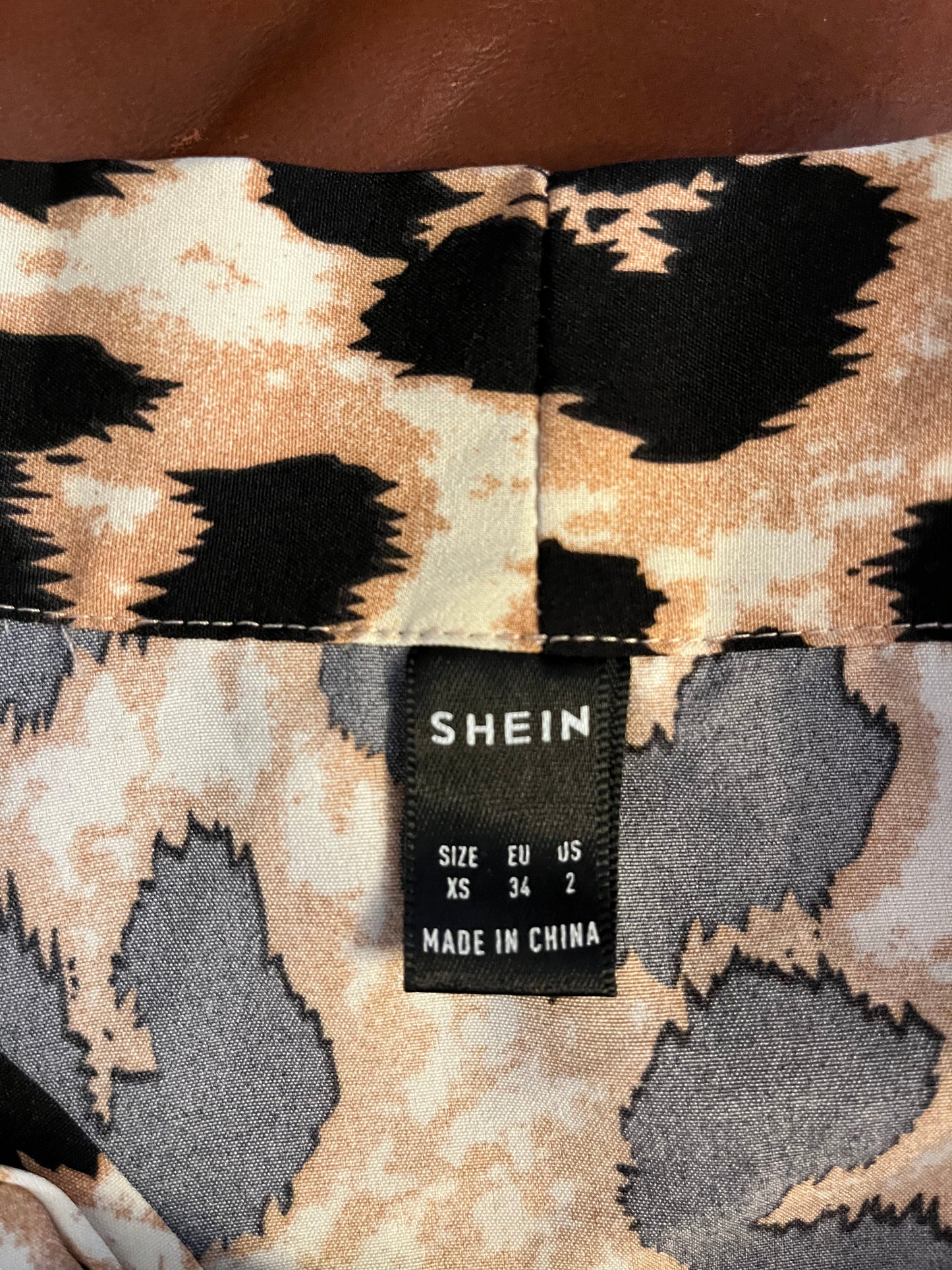 SHEIN Leopard Top with Tie