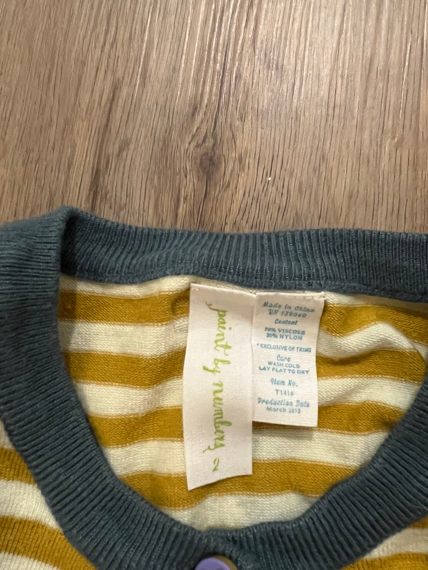 Matilda Jane Paint By Number Yellow Striped Cardigan