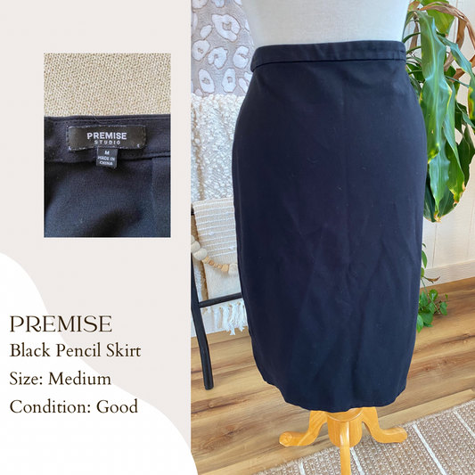 Premise Black Pencil Skirt