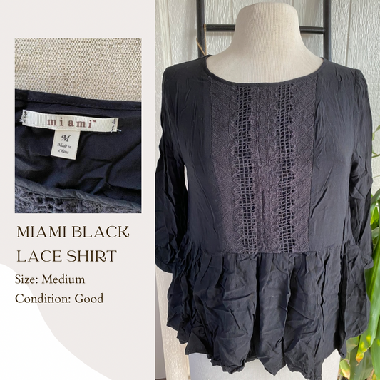 Miami Black Lace Shirt