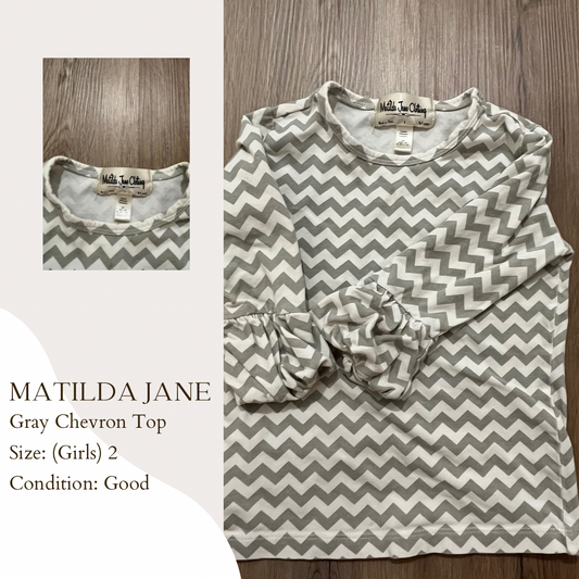 Matilda Jane Gray Chevron Top