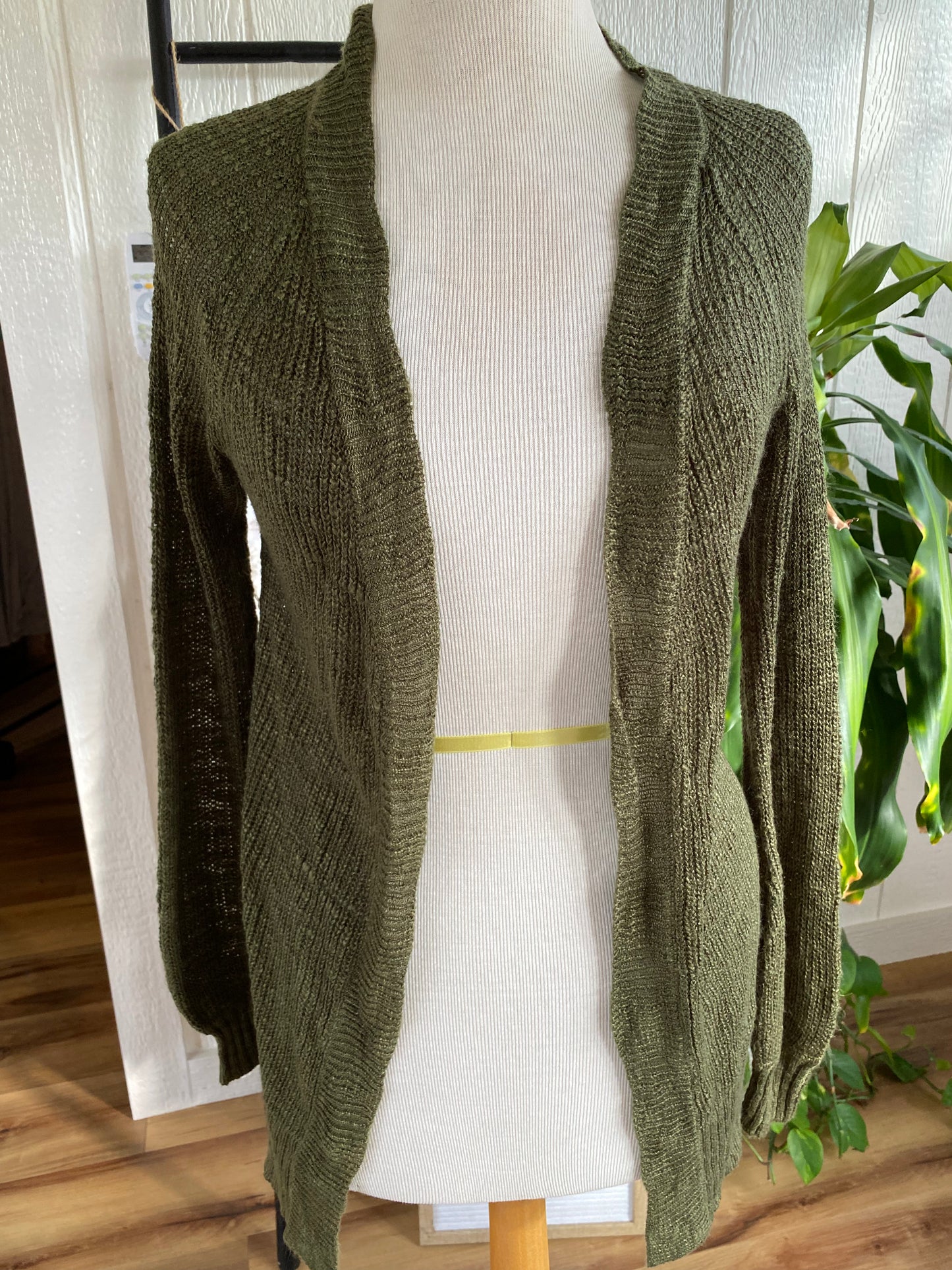 Charlotte Russe Hunter Green Knit Cardigan