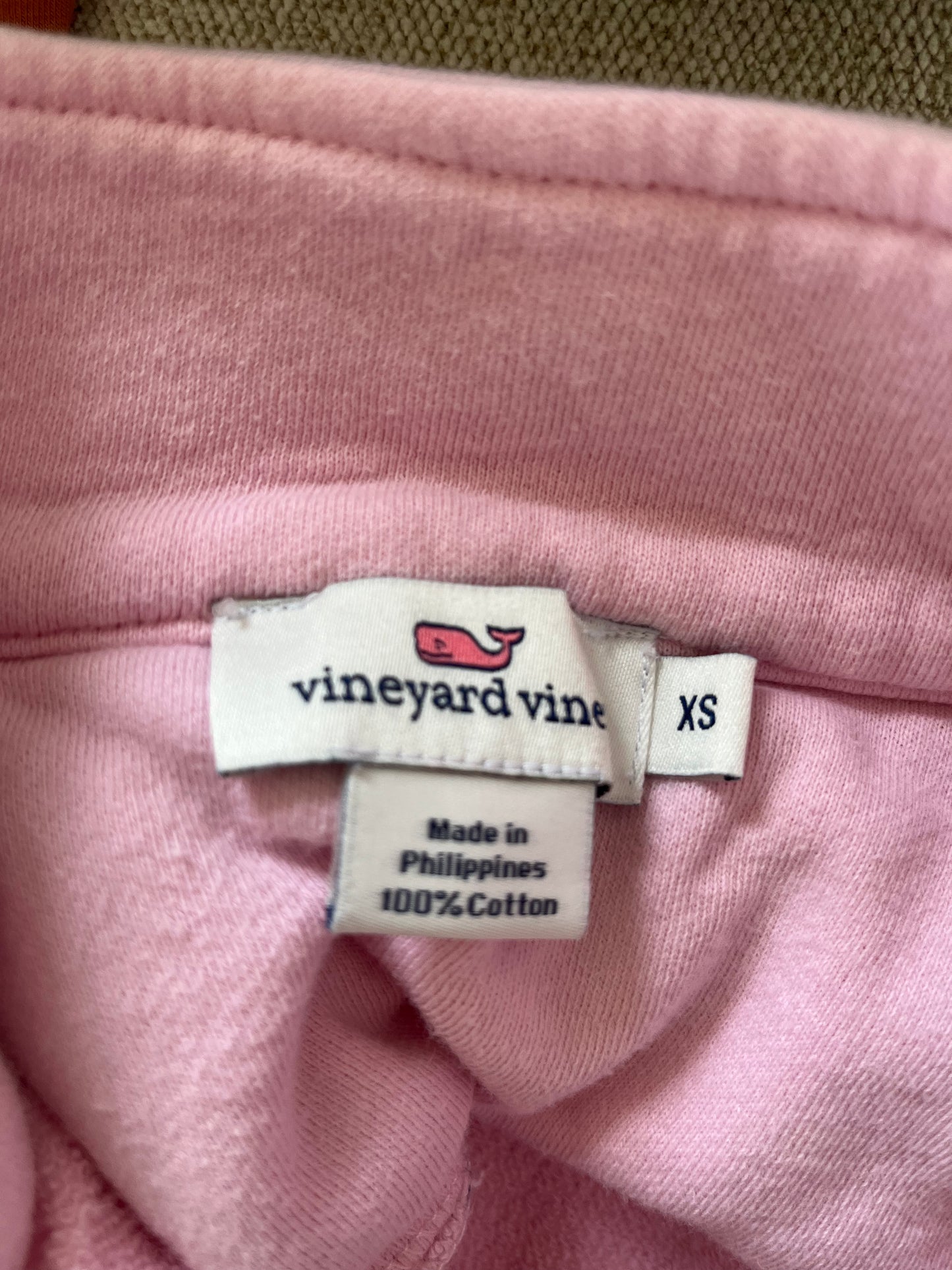 Vineyard Vines Pink Half Zip Sweatshirt