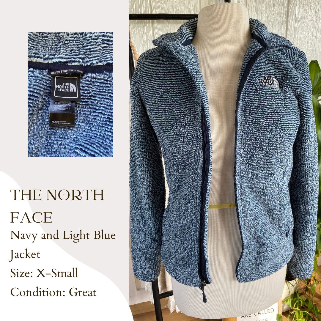 The North Face Navy and Light Blue Jacket