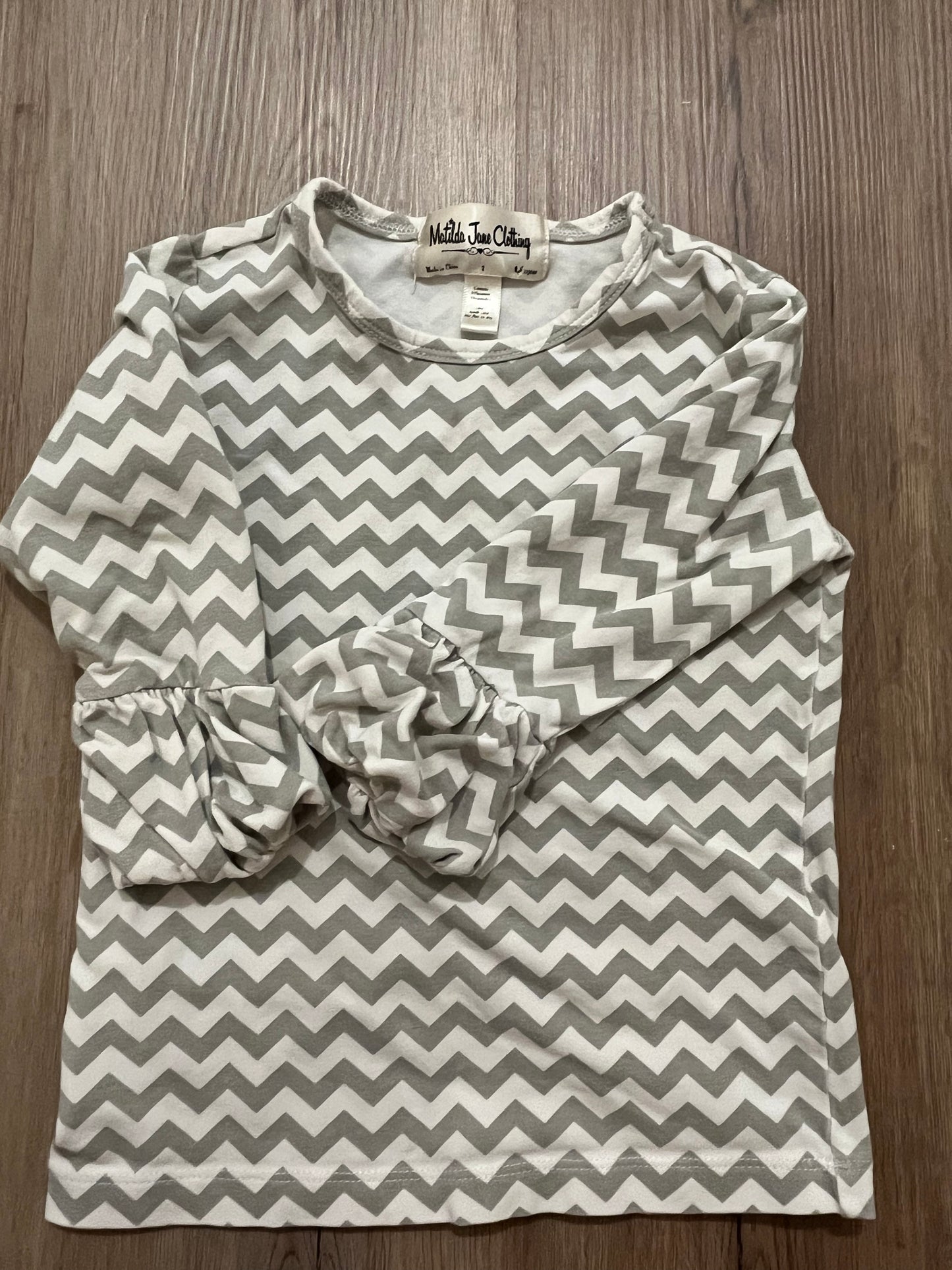 Matilda Jane Gray Chevron Top