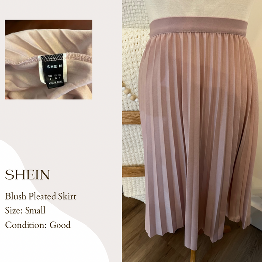 SHEIN Blush Pleated Skirt