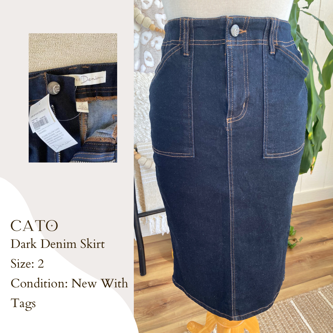 Blue jean skirt outlet cato