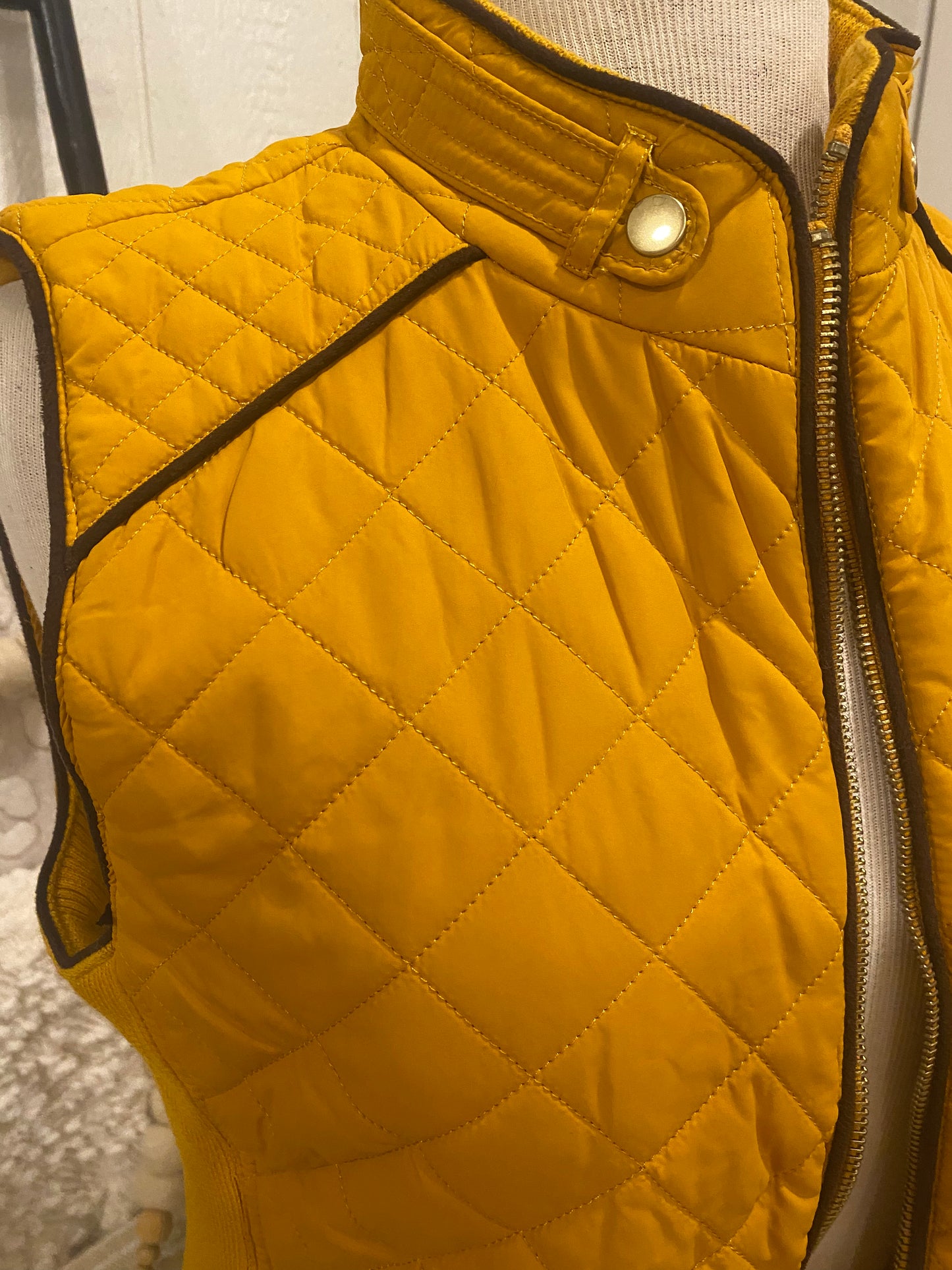 Active USA Mustard Puffer Vest