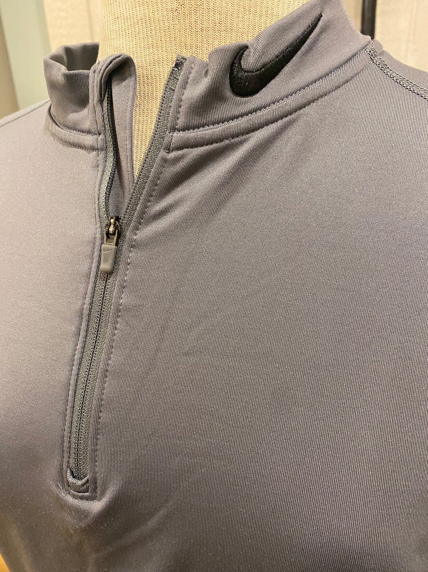 Nike Gray Fleece Lined Half Zip Top