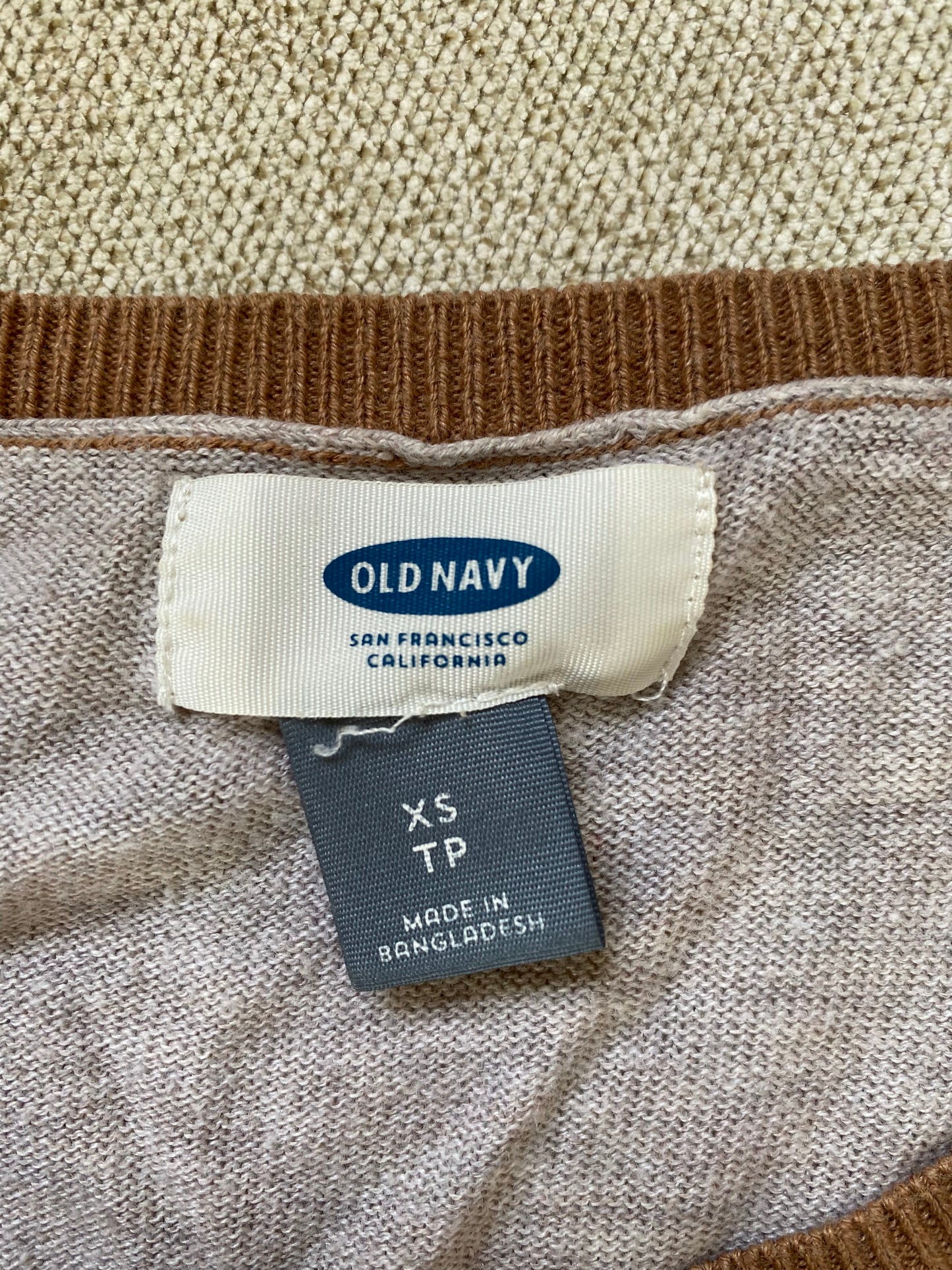 Old Navy Tan and Camel Sweater