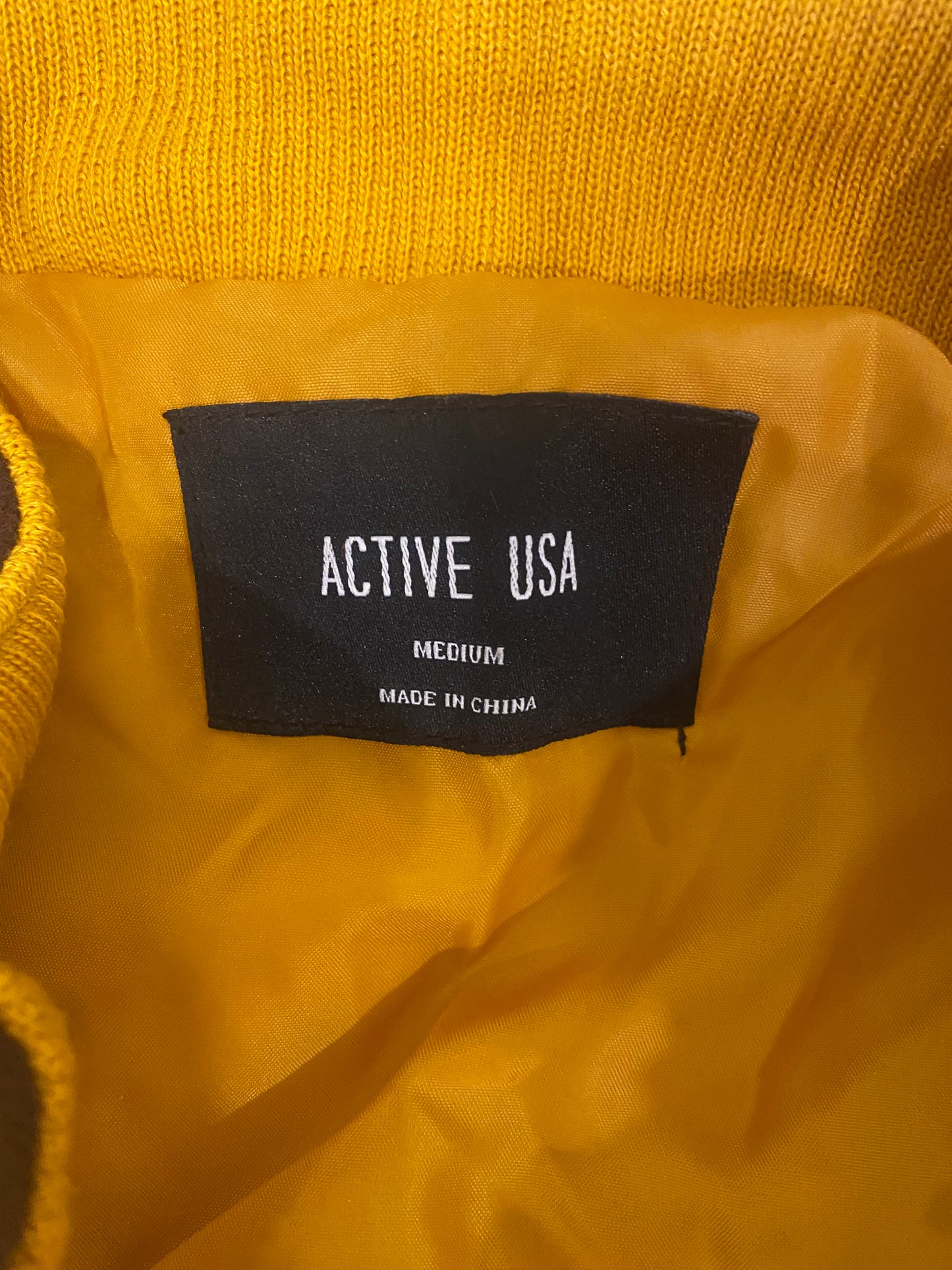 Active USA Mustard Puffer Vest