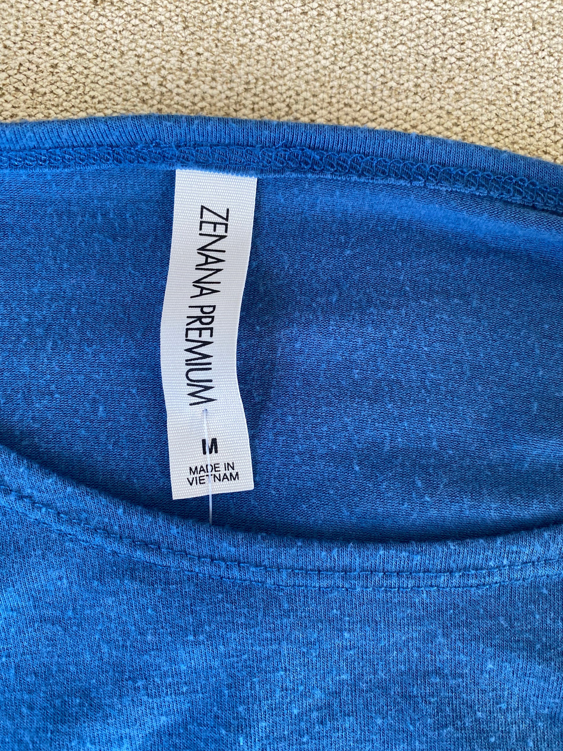 Zenana Premium Blue Knit Midi Dress