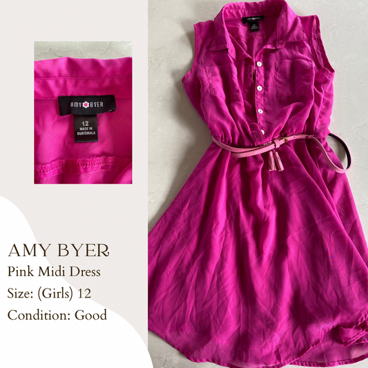 Amy Byer Pink Midi Dress