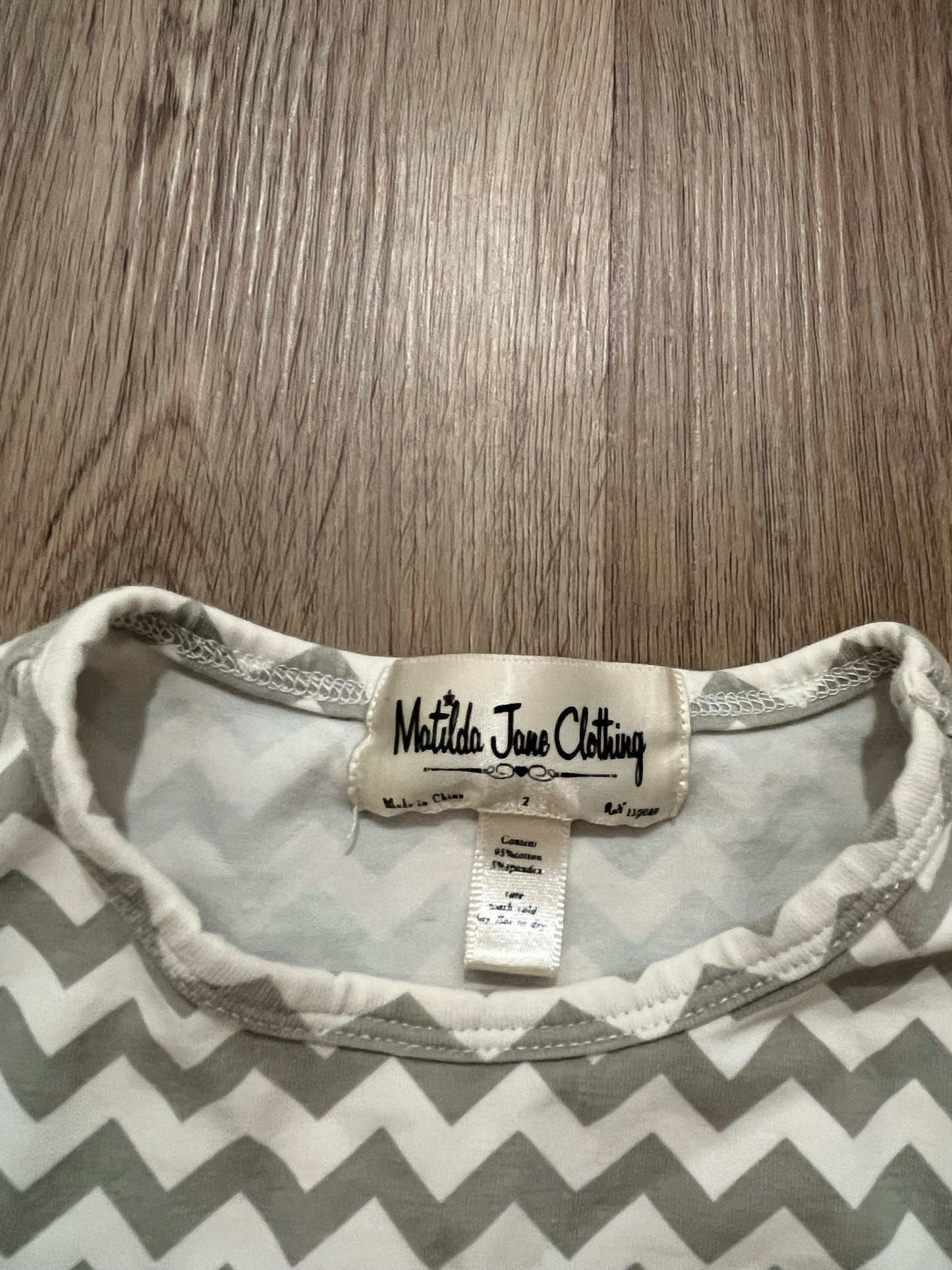 Matilda Jane Gray Chevron Top