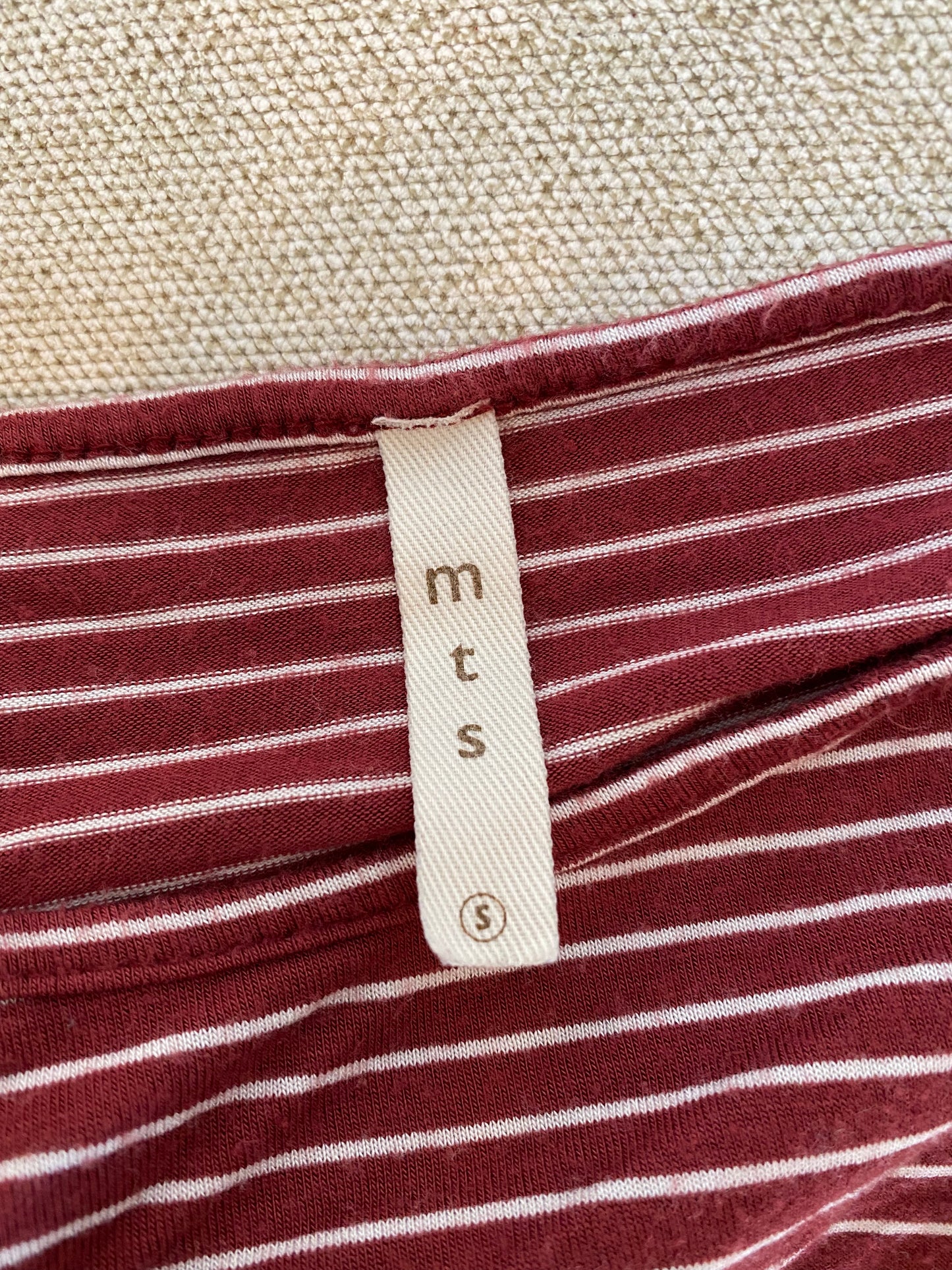 MTS Burgundy Stripe Top