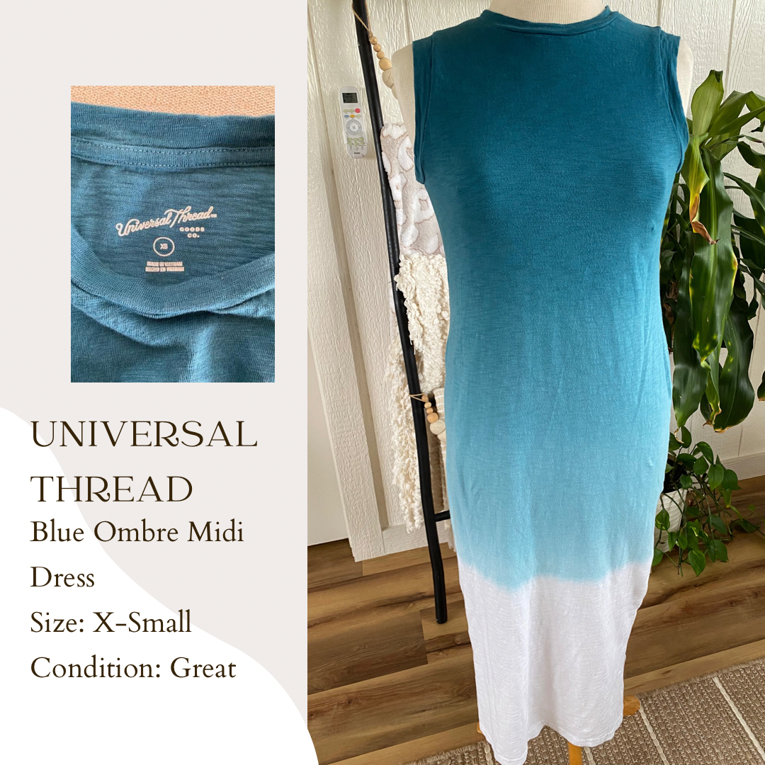 Universal Thread Blue Ombre Midi Dress