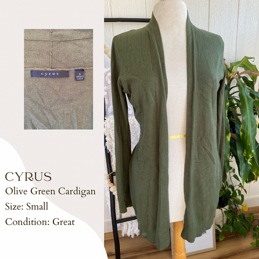 Cyrus Olive Green Cardigan